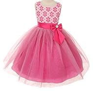 Girls Sequined Lace  Flower-Girl Dress/Bridesmaid Dress/Pageant Dress  With a Bow(s) and a Sash 