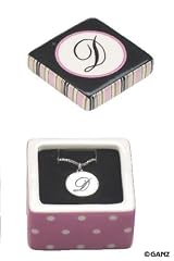 Initial Trinket Box & Necklace - Letter D Jewelry Box and Necklace