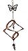 Outdoor Living : Butterfly Metal and Glass Copper Colored Hanging Swirl