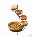 Solar powered mosaic terracotta cascade 4 tier