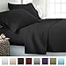 Beckham Hotel Collection Luxury Soft Brushed Microfiber 4 Piece Bed Sheet Set Deep Pocket - Queen - Black