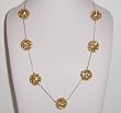 Golden Filigree Balls Necklace and Earrings