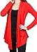 [DRSKIN] Women's Open - Front Long Sleeve Knit Cardigan (XL, Red)