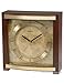 Bulova Calais Mantel Clock - Walnut Finish - Champagne Gold - Capiz Shell Dial