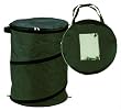 SE xtra-tough, Lg Collapsible Leaf Bag w/Zippered Lid-Green