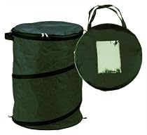 Extra-Rugged Large Collapsible Leaf Bag w/Zippered Lid (Green)