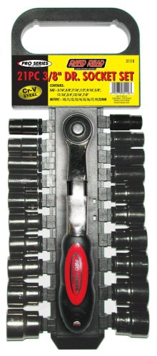 KR Tools 31118 Pro Series 21-Piece 3/8-Inch Rapid Read Socket Set