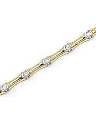 14kt Yellow Gold Link Diamond Bracelet 1.00ct TW