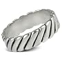 Sterling Silver Rope Design Wedding Band