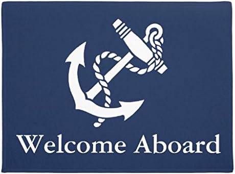 Pouenm1 Welcome Aboard Personalize Doormat ,15 Inch by 24 Inch
