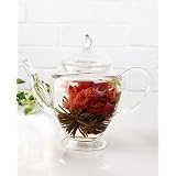 工芸茶（１０粒）＆耐熱ガラスのティーポット 工芸茶ギフトCセット トートバックが付いた１４点セット