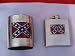 Perfect Party Set for Your Rebel Includes 6 Oz. Stainless Steel Hip Flask and Stainless Steel Can Holder - Both with Rebel Confederate Battle Flag Design