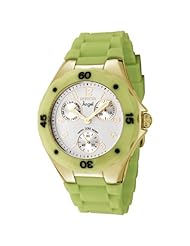 Invicta Womens 0709 Angel Collection Gold-Plated Lime Green Polyurethane Watch