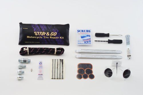 Deluxe Tube & Tubeless Motorcycle Tire Repair Kit