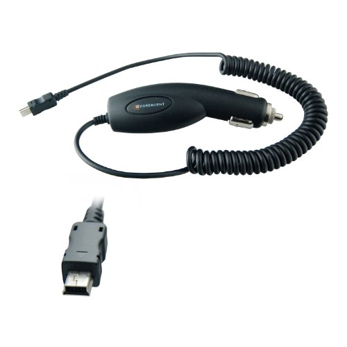 Car Charger in Vehicle Cable Lead for ALL Mini USB Garmin Devices including Nuvi Nüvi Street Pilot Streetpilot eTrex Ledgend Forerunner Colorado (See description for compatible models)