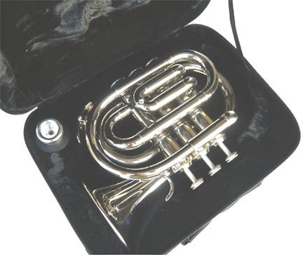 New Nickel Pocket Trumpet w/case-Approved+Warranty On Sale