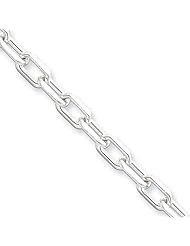 Sterling Silver 8in 4.3mm Fancy Diamond Cut Open Cable Chain. Met Wt- 7.19g
