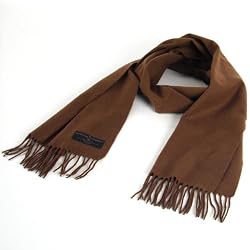 New Softer Than Cashmere Solid Color Long Fringe Scarf Shawl Wrap 72X12 Brown