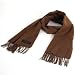 New Softer Than Cashmere Solid Color Long Fringe Scarf Shawl Wrap 72X12 Brown