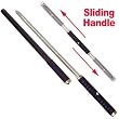 Two Blade Ninja with Sliding Handle and Wood Scabbard