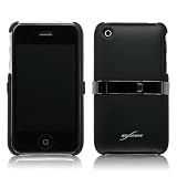 BoxWave iPhone 3GS Shell Case with Stand (Jet Black)