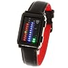 DeTomaso Trend Bin�r LED-Uhr Spacy-Timeline Ledearmband G-30723S