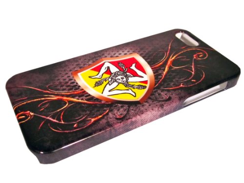 3D Iphone 5 5S Sizilien Sicilia Italien Italy Fahne Flag Flagge Cover Case Hülle