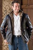 Men's Preston Leather Jacket with Rabbit Liner