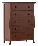 Stork Craft Carrara 5 Drawer Dresser, Espresso