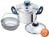 T-fal ワンタッチ開閉圧力なべ クリプソ グランド 4.5L 【温度感知タイマー付き】 P4100644