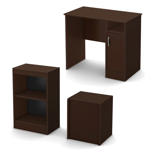 South Shore 3Piece Axess Office in a Box Office Furniture Chocolate Find Best Cheap Flash