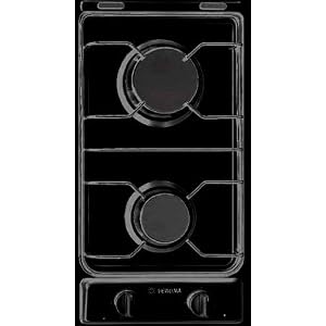 12\” Gas Cooktop 2 Sealed Burners Electric Ignition LP Conversion Kit Included: Black