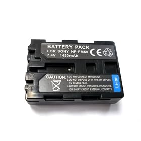 Digital Camcorder Lithium-Ion Battery for Sony NP-FM50, NP-FM30, NP-QM51. Compatible with Sony Video Walkman GV-D1000, DSR-PDX10, HVL-ML20M, HDR-HC1, HVR-A1, CCD-TRV96K, CCD-TRV106K , CCD-TRV108, CCD-TRV116