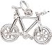 Mountain Bike Charm, 14K White Gold