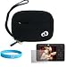 Black Mini Glove Carrying Case for Canon Powershot D10 SD1400 IS Sx210 IS SD3500 IS SD940 IS SX200 IS + Screen Protector + Wisdom * Courage Wristband