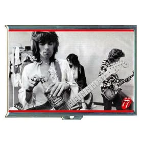 KEITH RICHARDS ROLLING STONES BOOZE ID CREDIT CARD WALLET CIGARETTE CASE COMPACT MIRROR