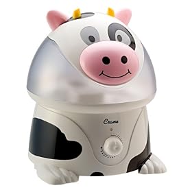 Crane Cow-Figure Ultrasonic Humidifier - Black/ White