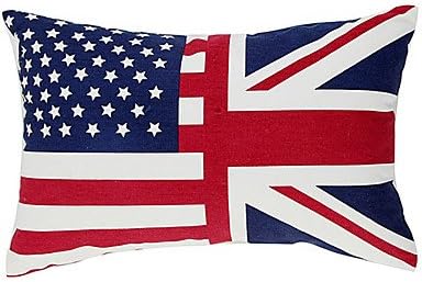 Country Flag of US Cotton Decorative Pillow Cover