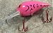 JLVLures Shallow Crankbait Pink Eclipse : Diver Lures JLV Freshwater Smallmouth Steelhead Pike Salmon Trout Perch Whiper Mid Depth Walleye Casting Bass Hook Treble Red Boat Dock Brook Bay Fatty Stump River Trolling Weed Surface Topwater Shad