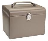 Davidt's - 702081 - Boite &agrave; bijoux Mixte - Cro&ucirc;te de Cuir de Bovin - Taupe - 24.5x19x18 cm