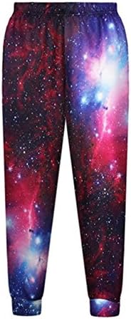 Women Galaxy Purple 3D Pants Sports Jogging Warm Sweatpants Joggers