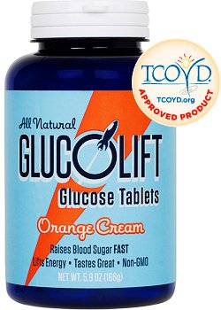 glucolift all natural non gmo glucose tablets orange cream flavor  more detail click!