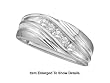 Mens White Gold Diamond Wedding Band " Size 10 "
