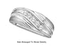 Mens White Gold Diamond Wedding Band " Size 10 "