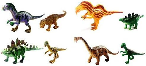 24pcs(12large+12mini Ver.) Set Jurassic World Godzilla Dinosaur Animal Found the Missing World Action Figure Loose