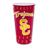 NCAA USC Trojans Three Pack 24-Ounce Durable Plastic Cups