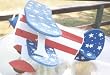U.S.A. Patriotic Bi Plane Mailbox