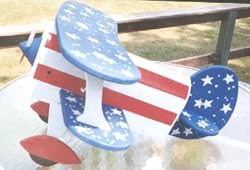 U.S.A. Patriotic Bi Plane Mailbox