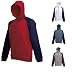 Sports : Kontrast Kapuzen Sweatshirt - Fruit of the Loom 'Baseball Hooded Sweat'