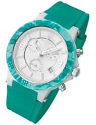 Rougois Pop Series Chronograph Watch Green Colorful Silicone Band